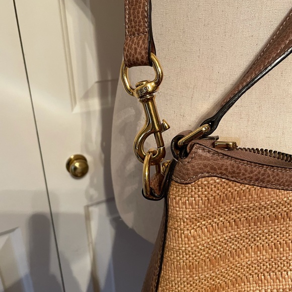 Gucci leather and raffia bag - Picture 13 of 14
